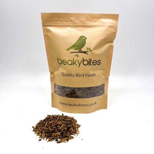 BeakyBites Dried Calciworms for Birds - 400g Bag